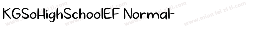 KGSoHighSchoolEF Normal字体转换